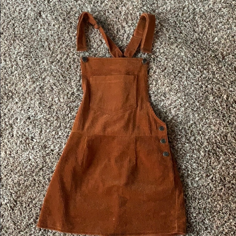 Burnt Orange overall dress